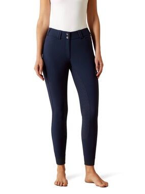 NWT Ariat Tri Factor Full Seat Breeches Navy 26R | Equestrian Performance
